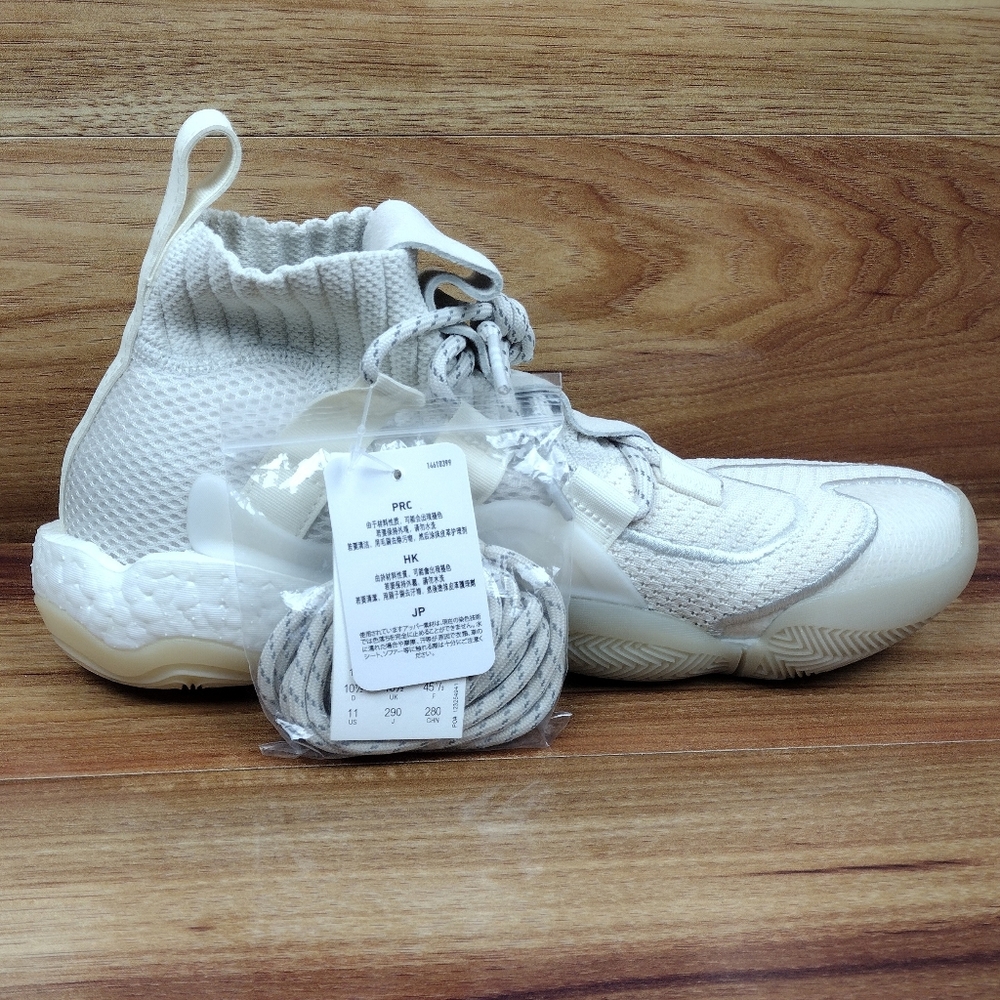 Adidas Crazy BYW PRD Pharrell "Now is Her Time" Cream White EG7727 Sz 11 NEW - Picture 6 of 8